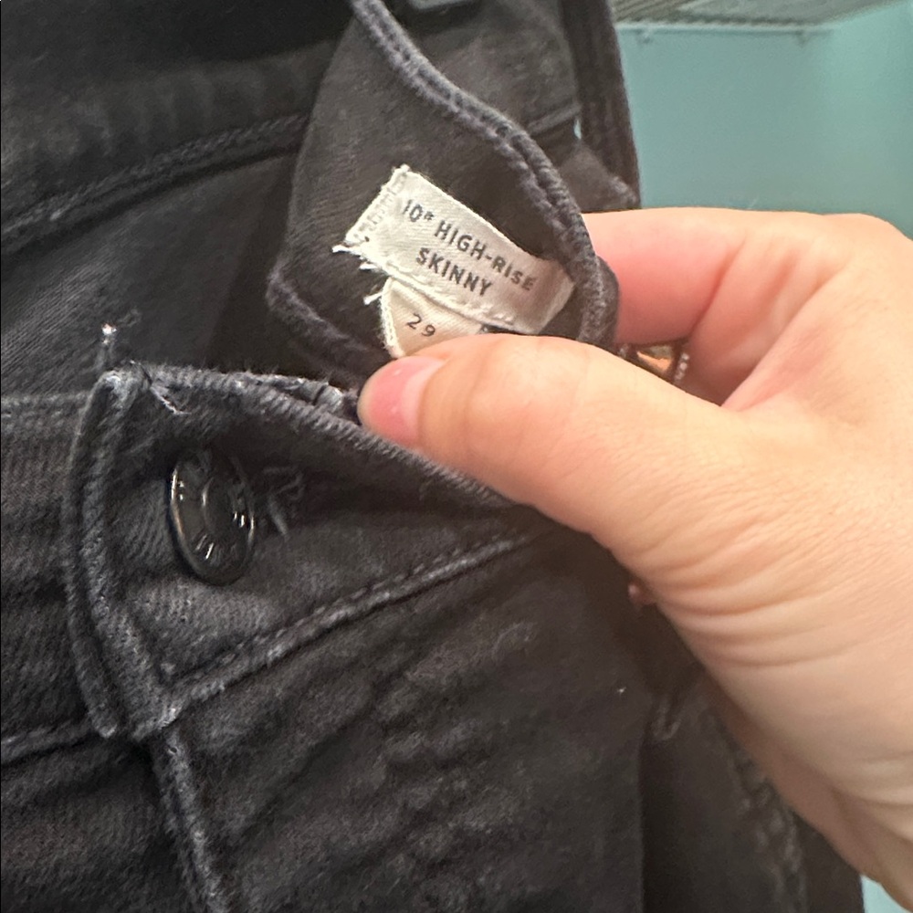 Madewell black high rise skinny jeans - Picture 3 of 6